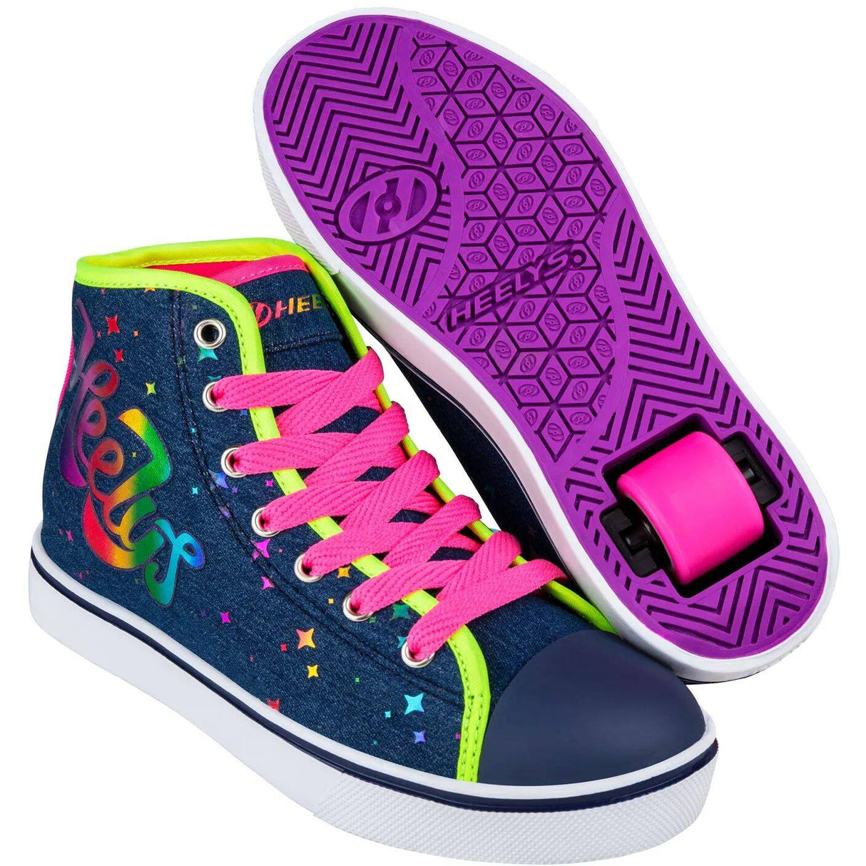 Heelys Veloz - Blue Denim/Rainbow Canvas