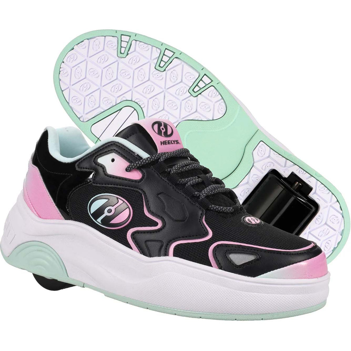Heelys Mega Pro - Black/Pink/Blue