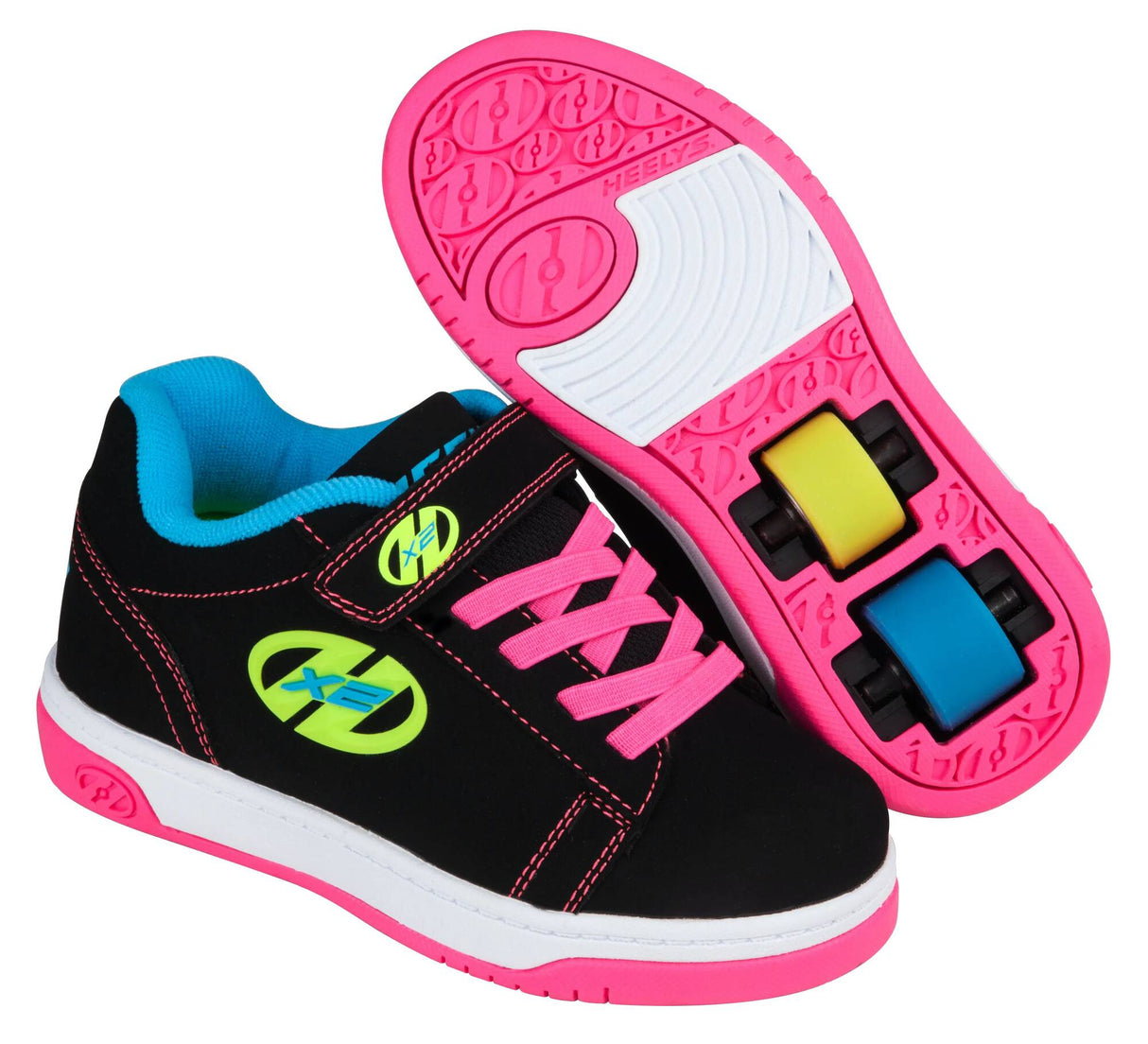 Heelys X2 Dual Up - Black/Neon/Multi