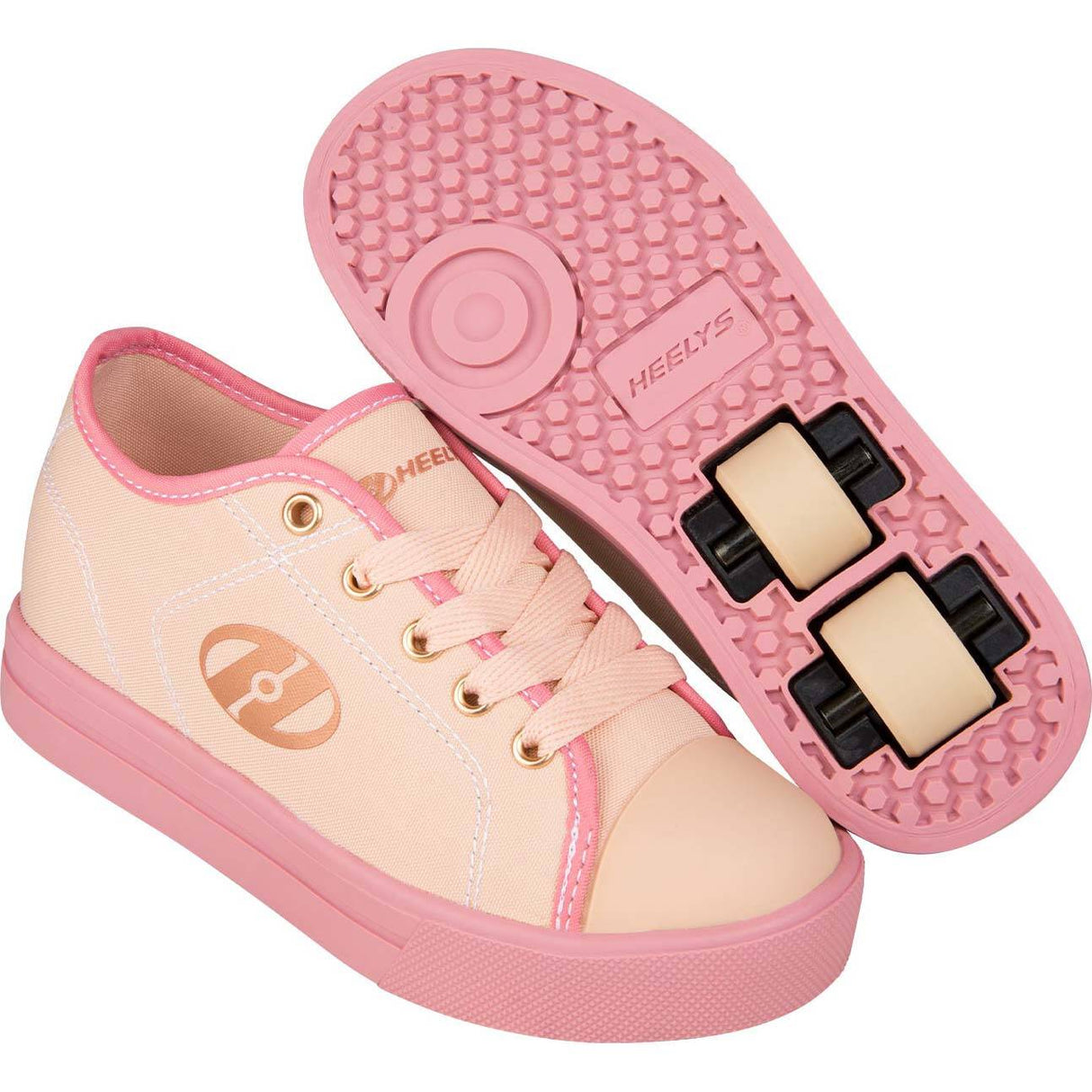 Heelys X2 Classic - Pink/Rose Gold Canvas