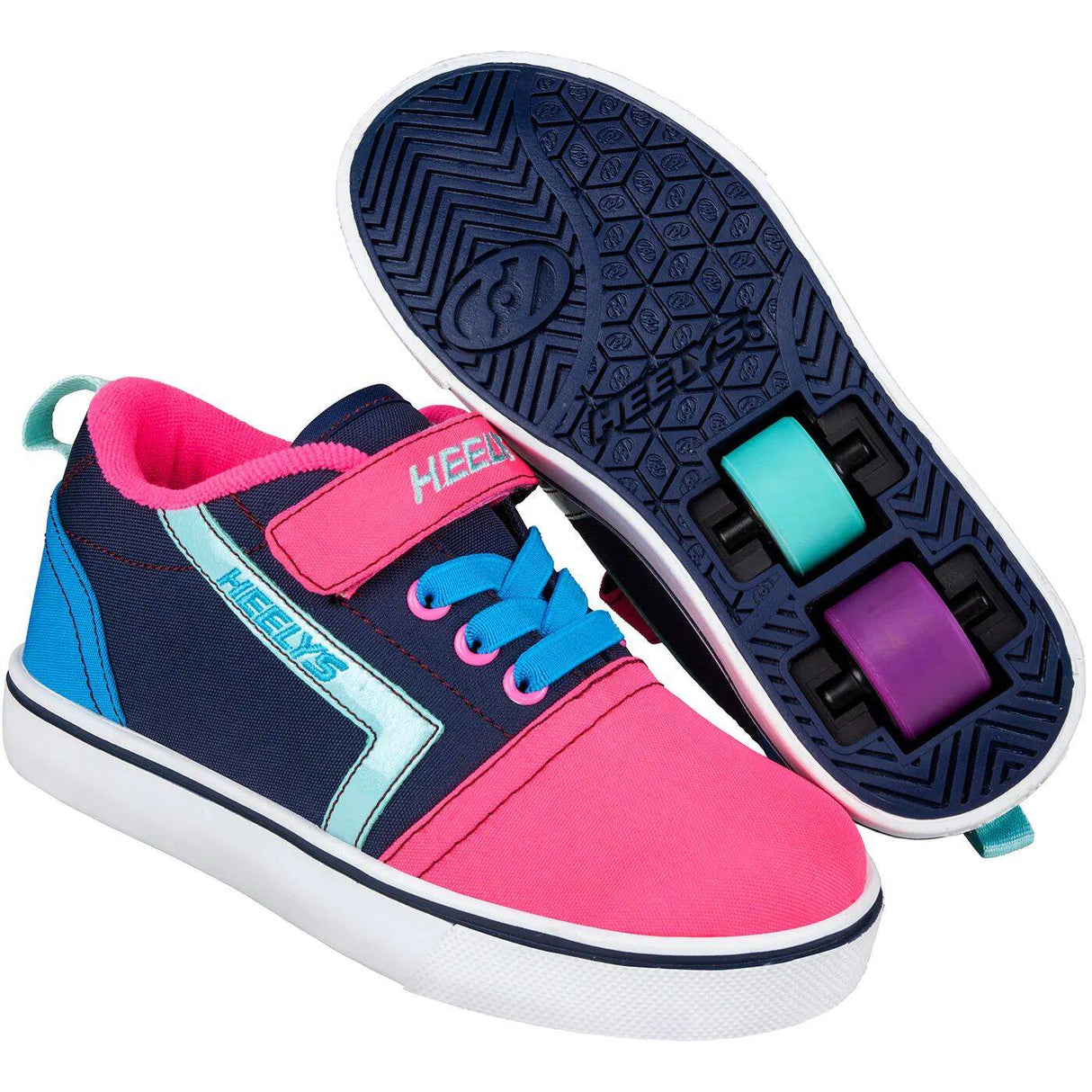Heelys X2 GR8 Pro - Navy/Pink/Cyan