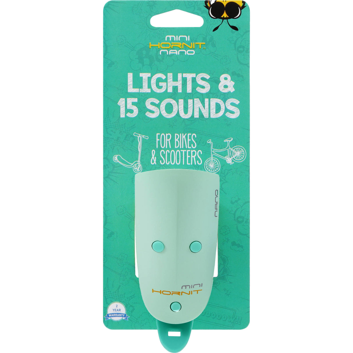 Hornit Mini Nano Bike Light - Mint Green