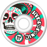 Hydroponic Mexican Skull 2.0 Skateboard Wheels - White/Red 52mm