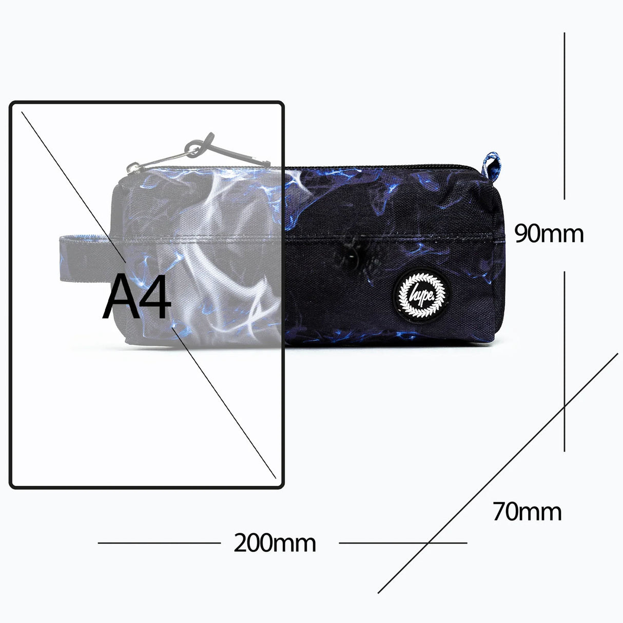 Hype Lightning Sky Outline Crest Pencil Case - Blue