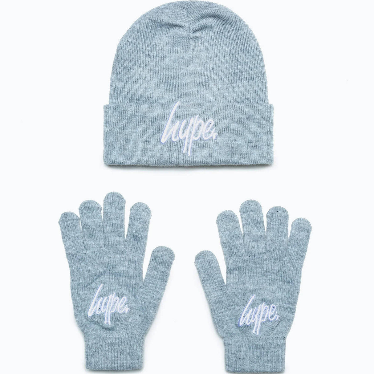 Hype Kids Hat and Glove Set - Grey