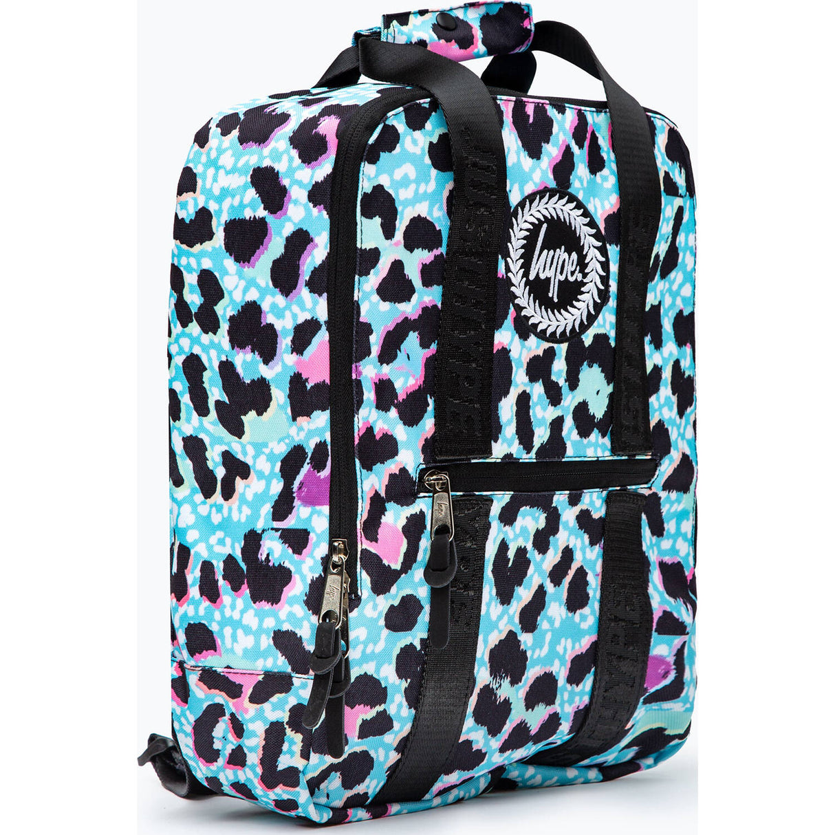 Hype Leopard Crest Boxy Backpack - Blue Ice