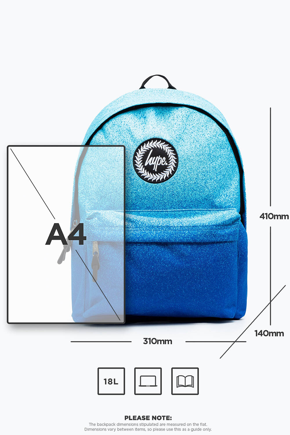 Hype Speckle Fade Crest Backpack - Blue