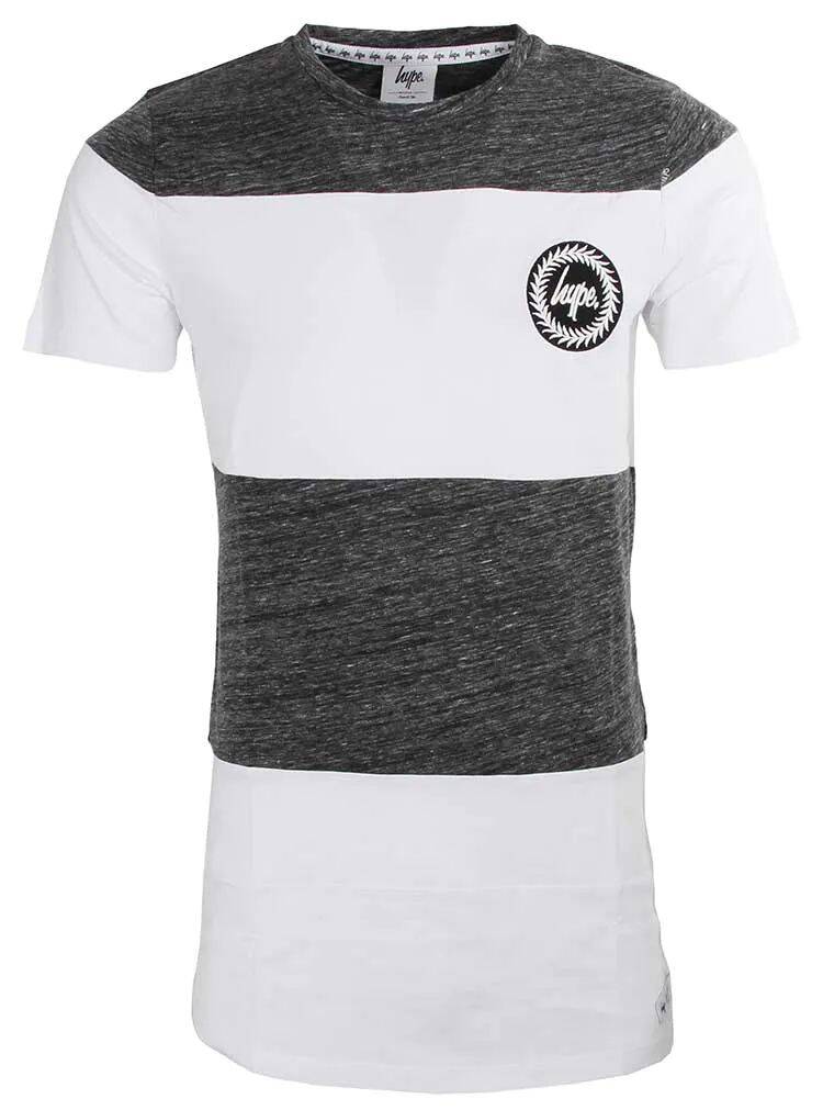 Hype Holmes T Shirt - White/Charcoal