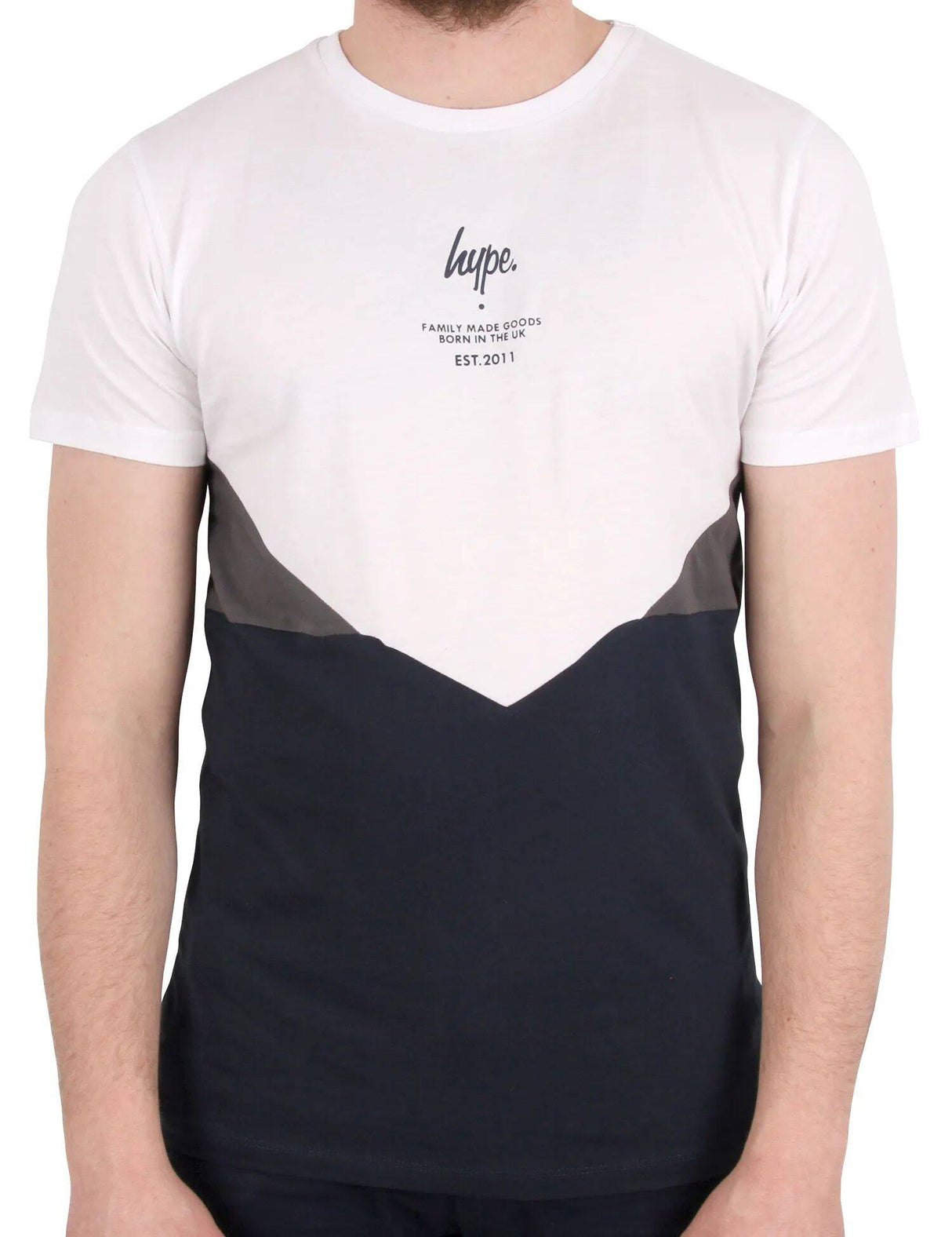 Hype Chevron T Shirt - White/Navy