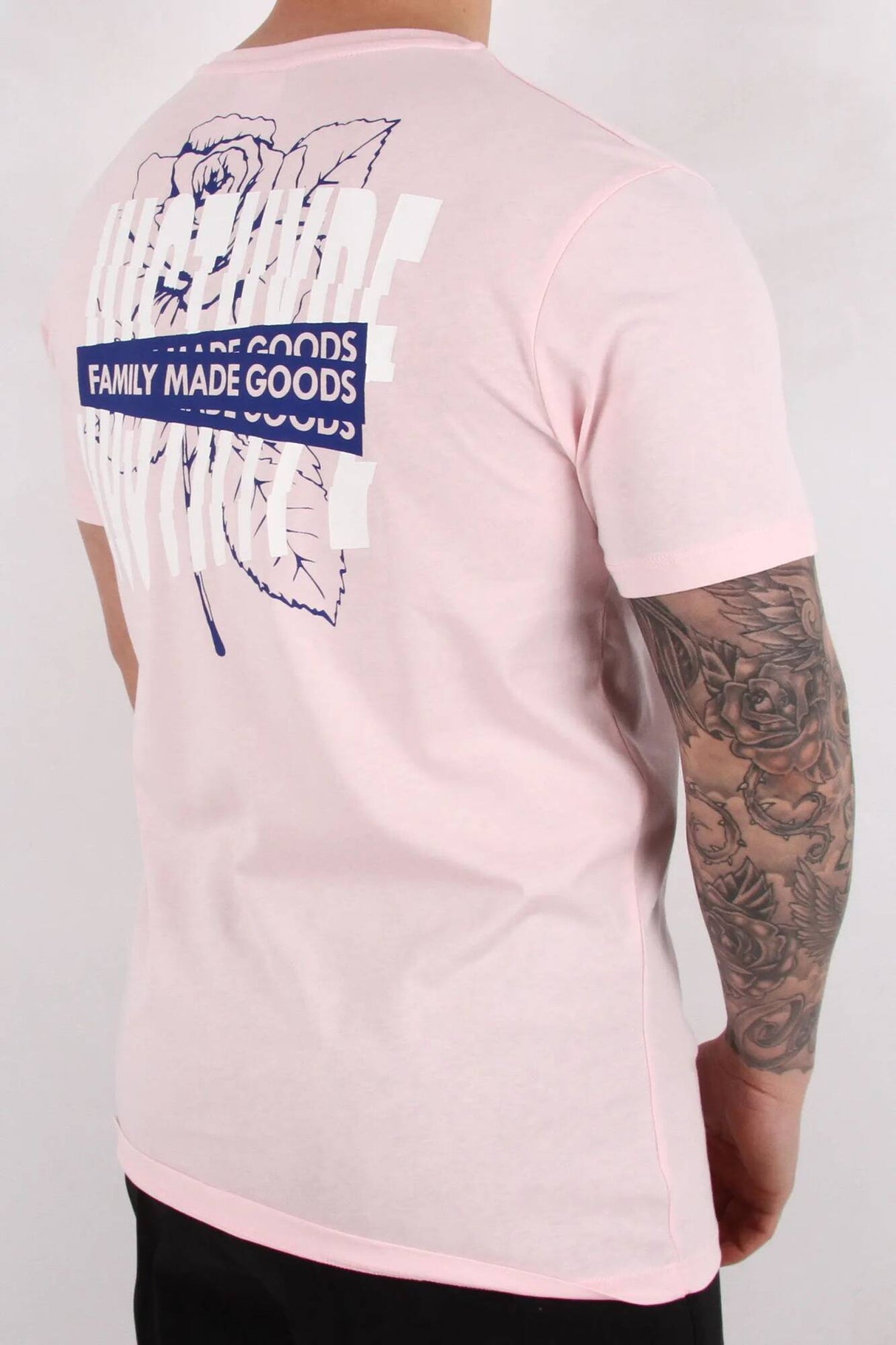 Hype Glitch Rose T Shirt - Pink/Blue