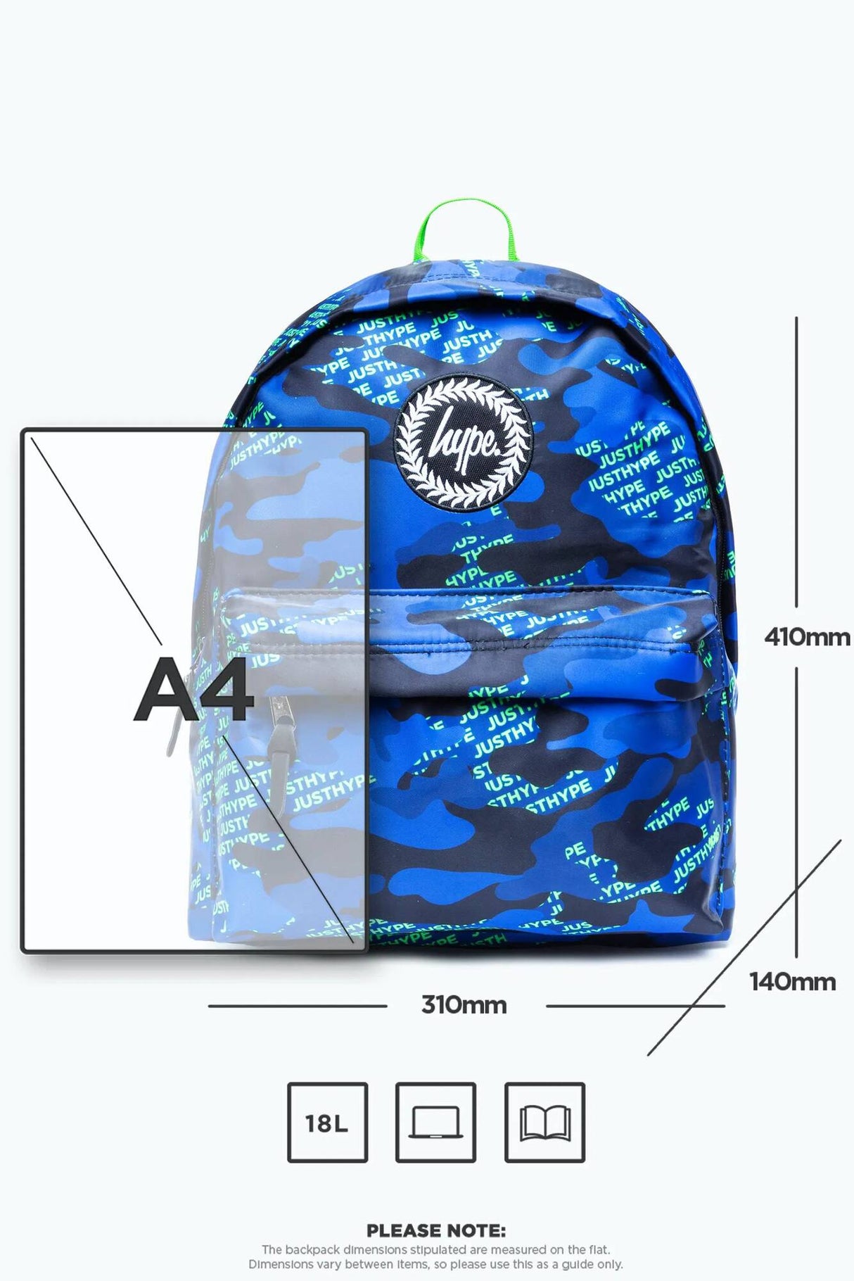 Hype Neon Logo Camo 18L Backpack - Multi
