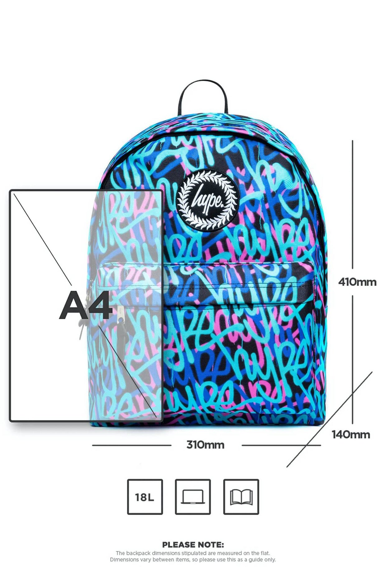 Hype Spray Paint Script 18L Backpack - Multi