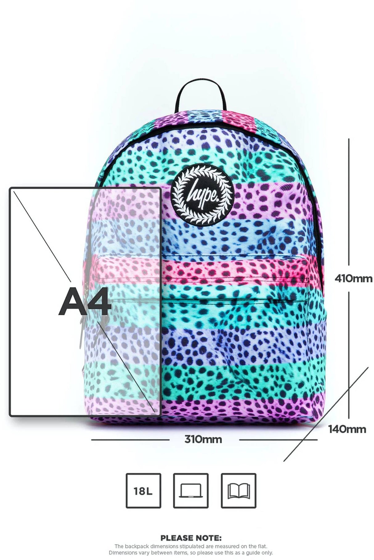 Hype Stripe Pastel Cheetah 18L Backpack - Multi