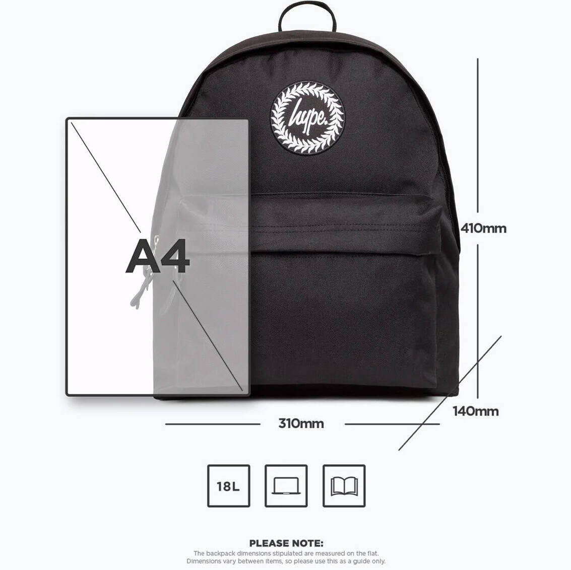 Hype 18L Backpack - Black