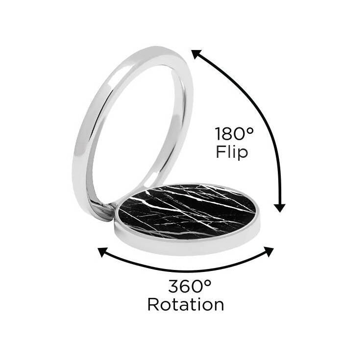 IDecoz Phone Ring - Black Marble