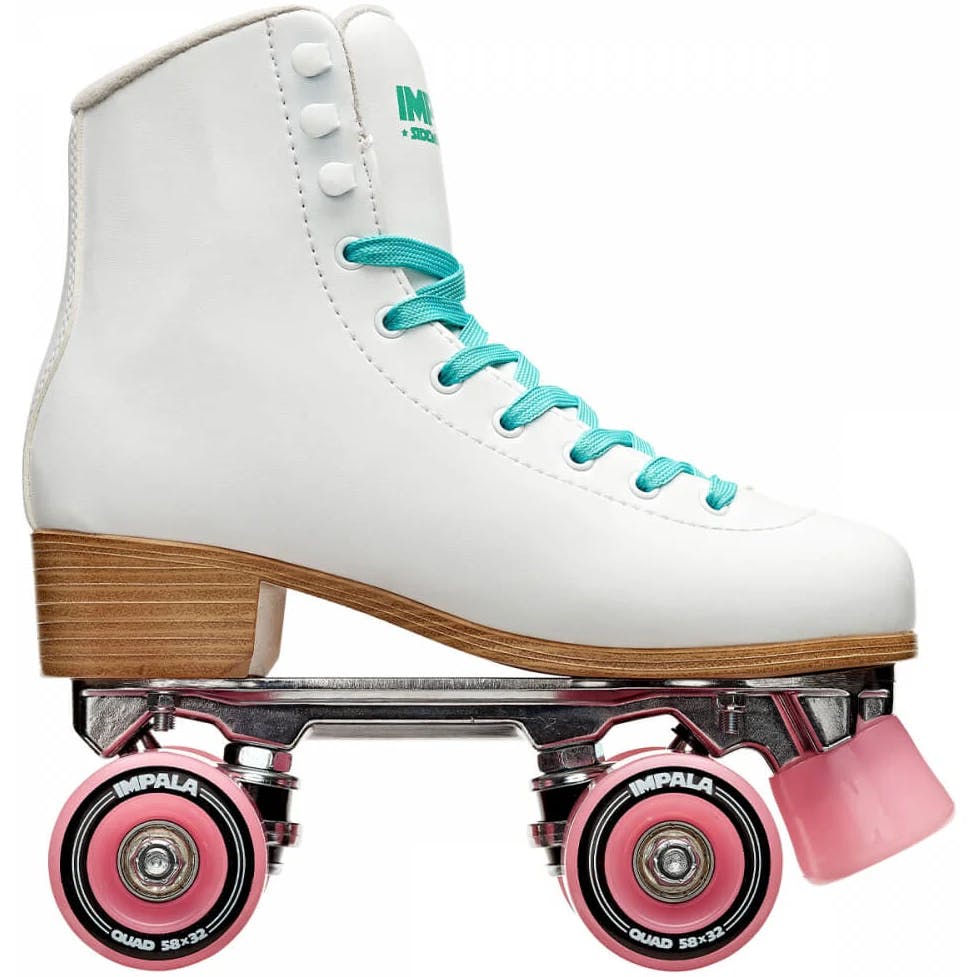 Impala Quad Roller Skates - White/Pink