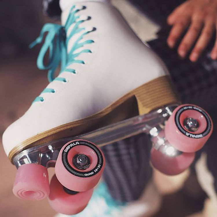 Impala Quad Roller Skates - White/Pink