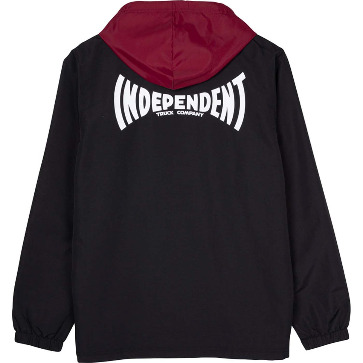 Independent Span Hooded Windbreaker Jacket - Black