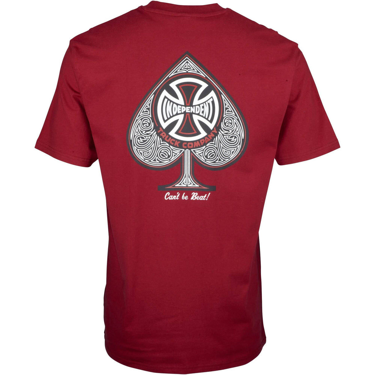 Independent CBB Cross Spade T Shirt - Maroon SML