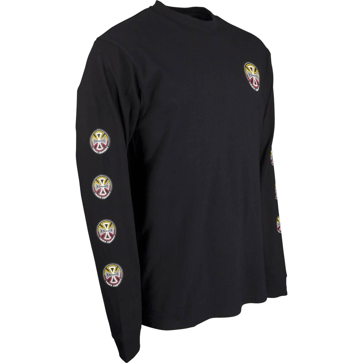 Independent Split Cross Long Sleeve T Shirt - Black