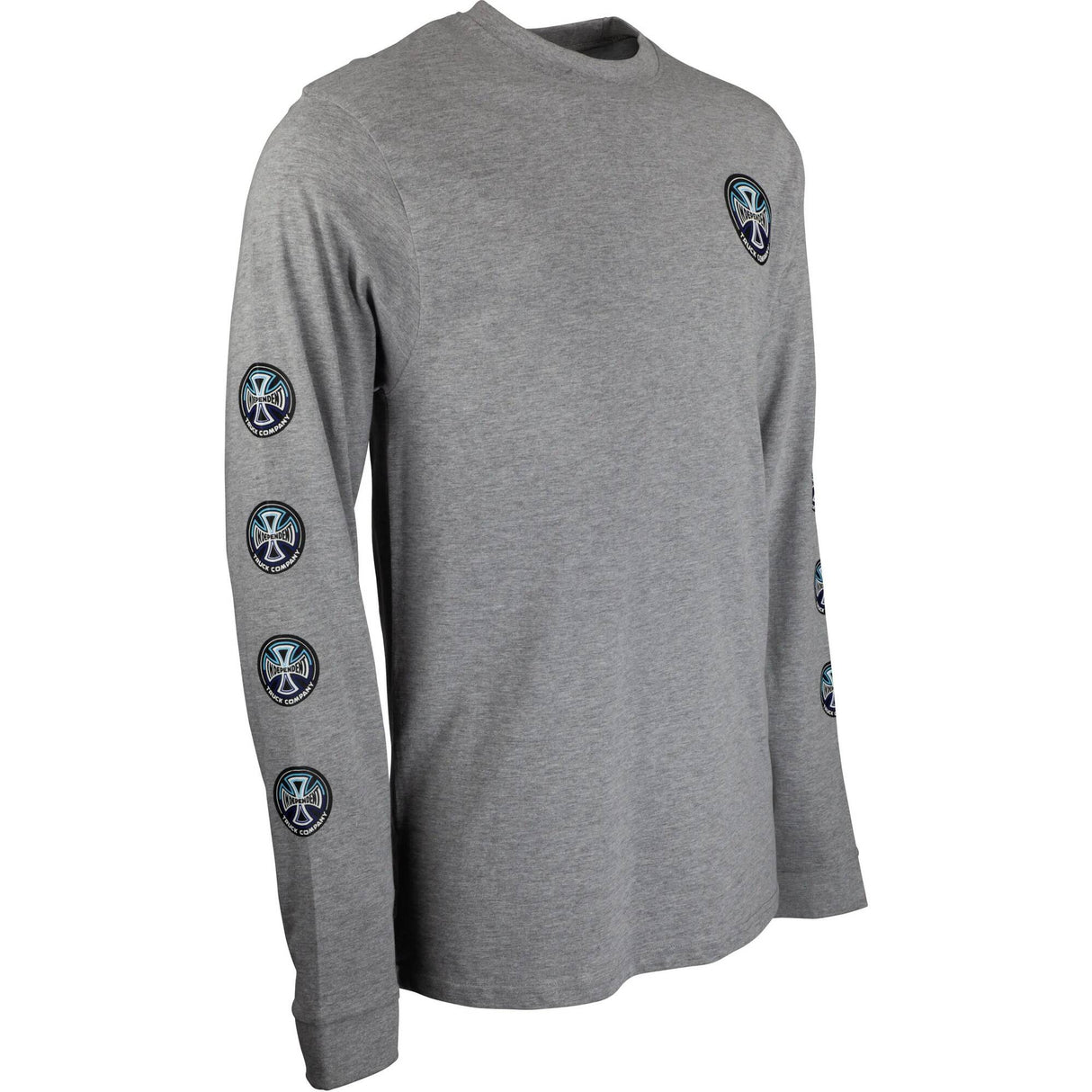 Independent Split Cross Long Sleeve T Shirt - Dark Heather