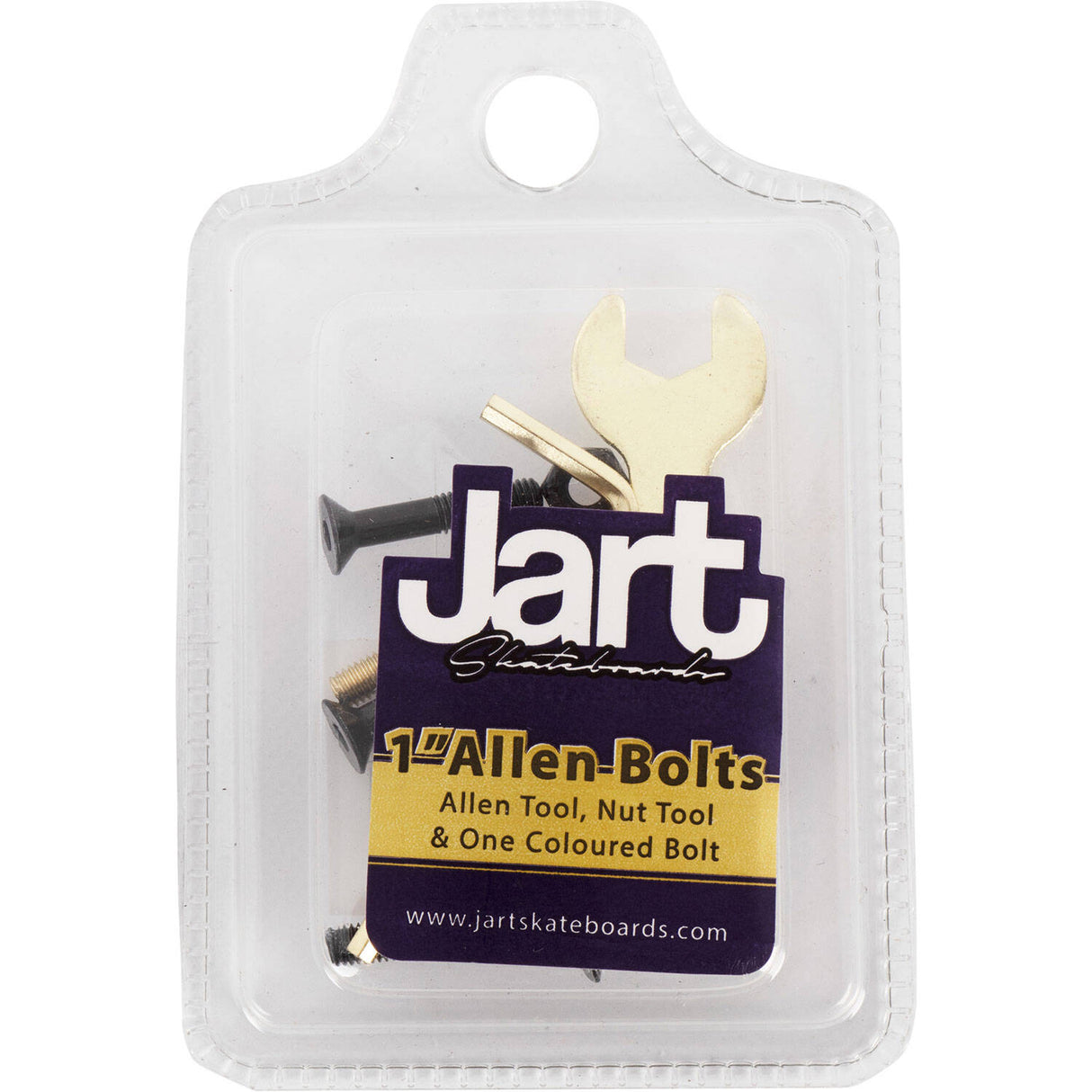 Jart 1" Allen Blister Skateboard Truck Bolts - Black