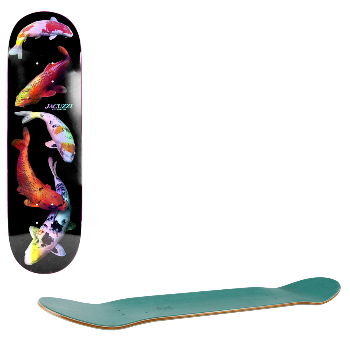 Jacuzzi Unlimited 500 Years Skateboard Deck - Holographic Rose 8.25"