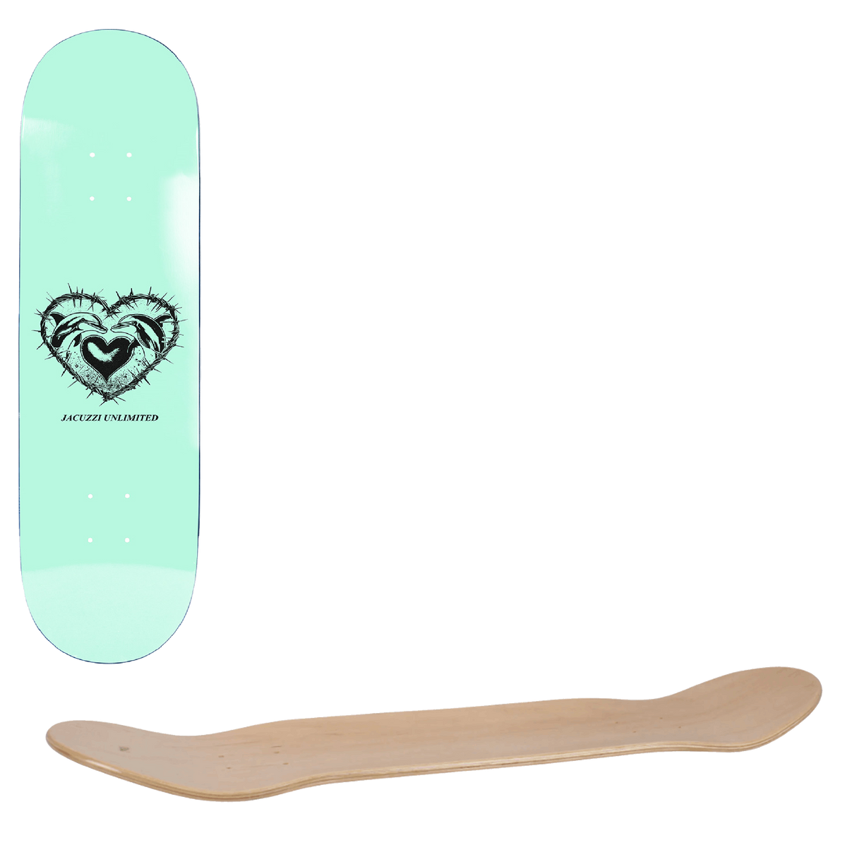 Jacuzzi Unlimited Dolphins Skateboard Deck 8.5"