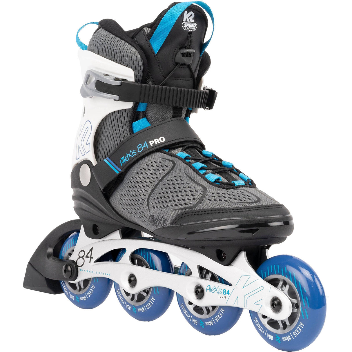 K2 Alexis 84 Pro Inline Skates - Grey/Blue