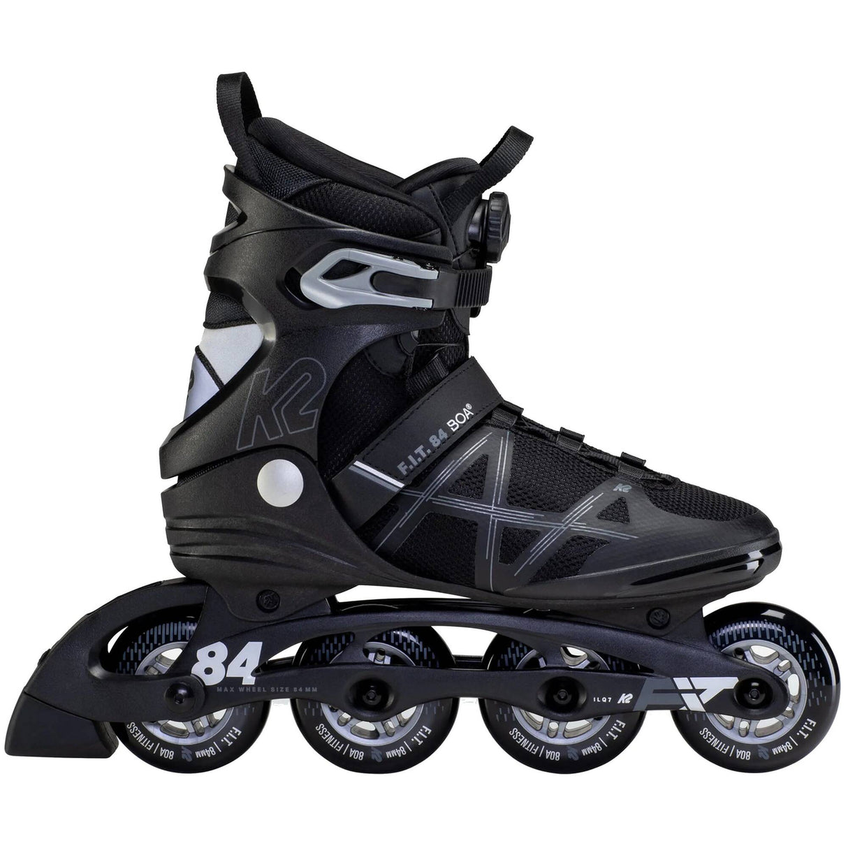 K2 F.I.T. 84 Boa Inline Skates - Black/Silver