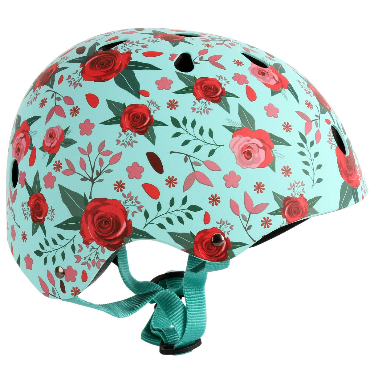 Kiddimoto Matte Floral Helmet
