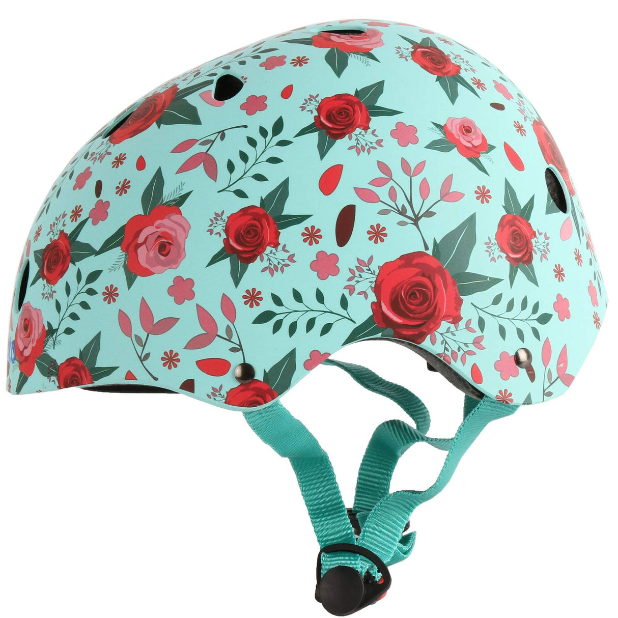 Kiddimoto Matte Floral Helmet