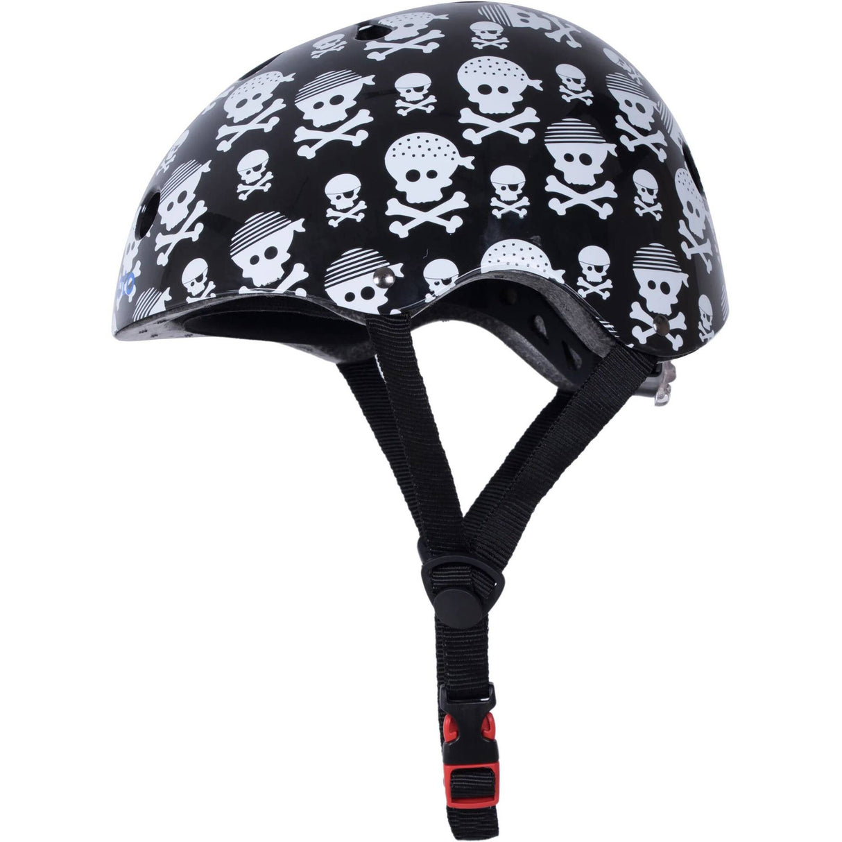 Kiddimoto Skullz Helmet - Black/White