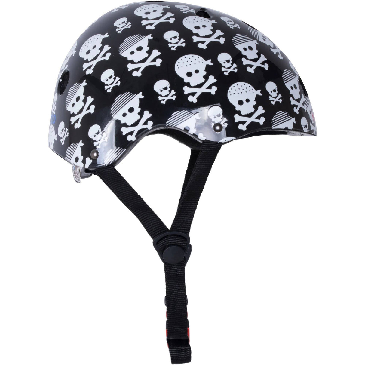 Kiddimoto Skullz Helmet - Black/White