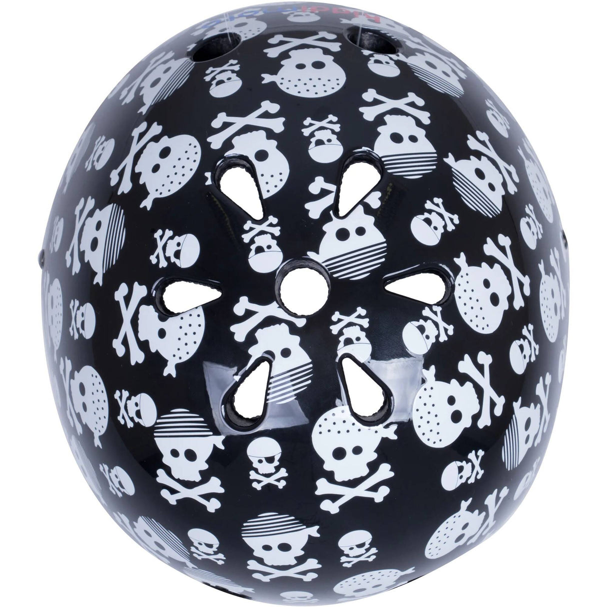 Kiddimoto Skullz Helmet - Black/White