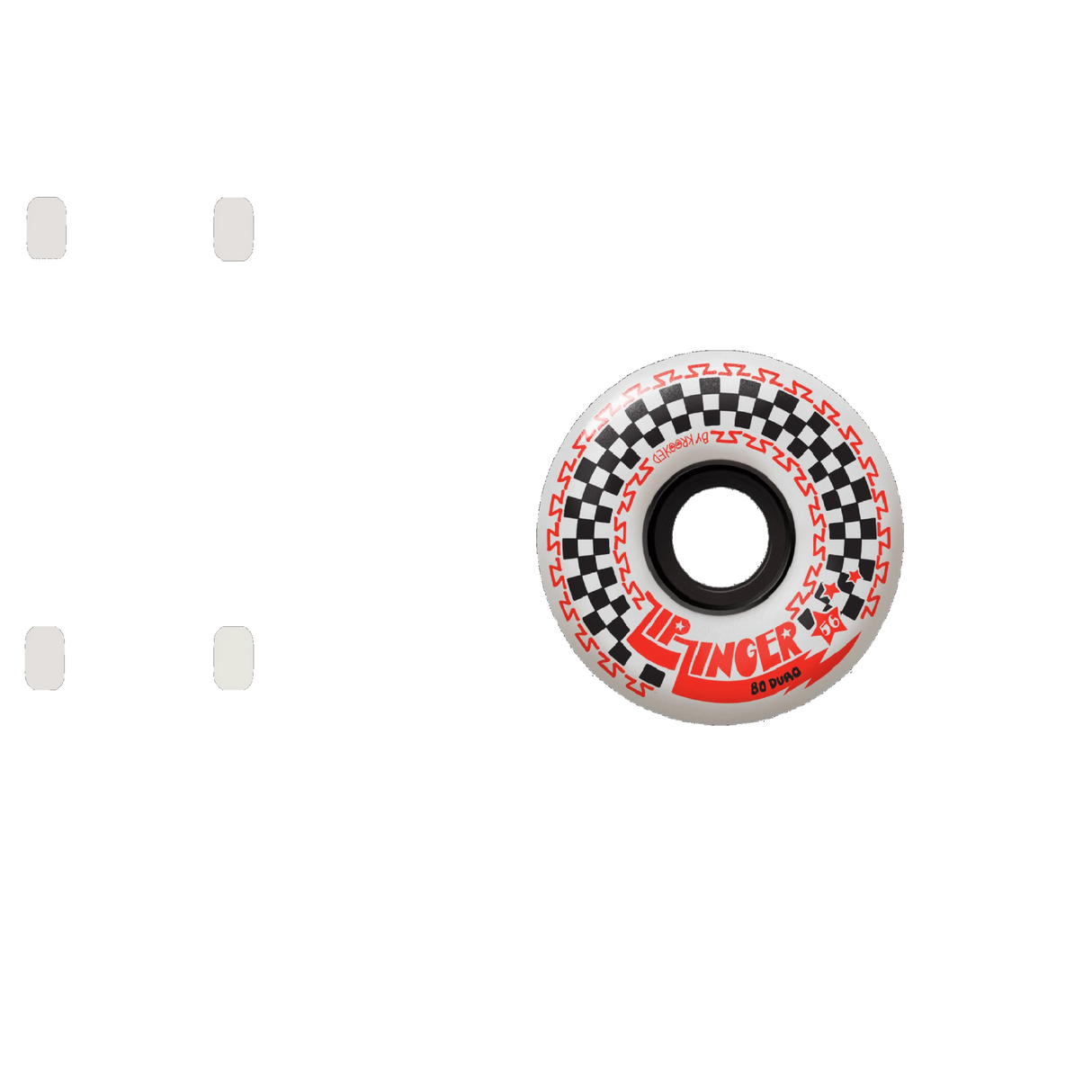 Krooked Zip Zinger Skateboard Wheels - White 56mm (Pack of 4)