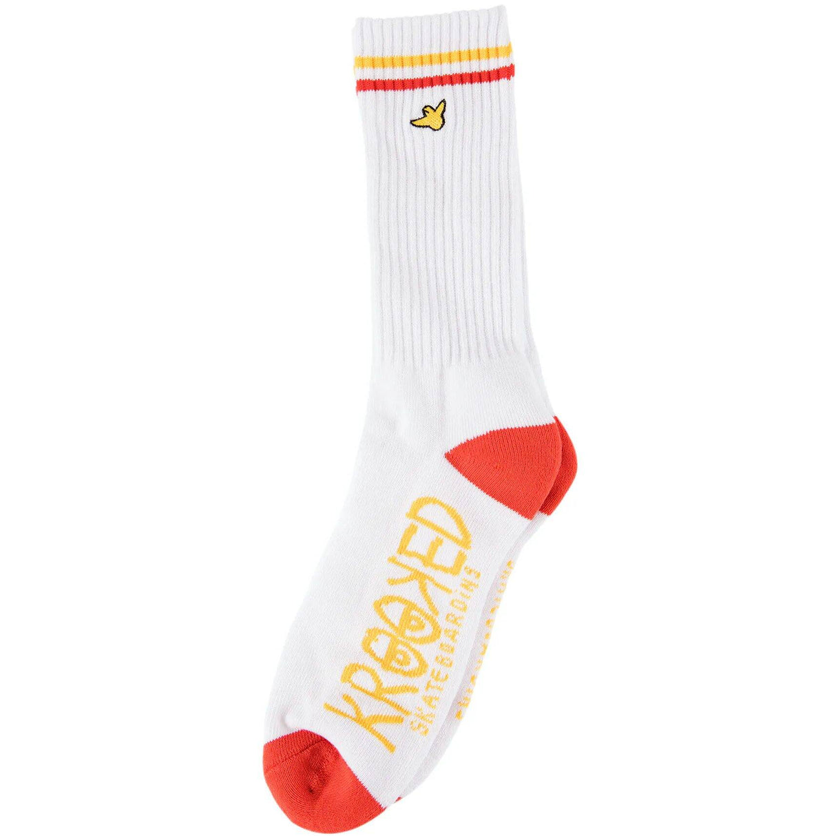 Krooked OG Bird Socks - White/Red/Yellow