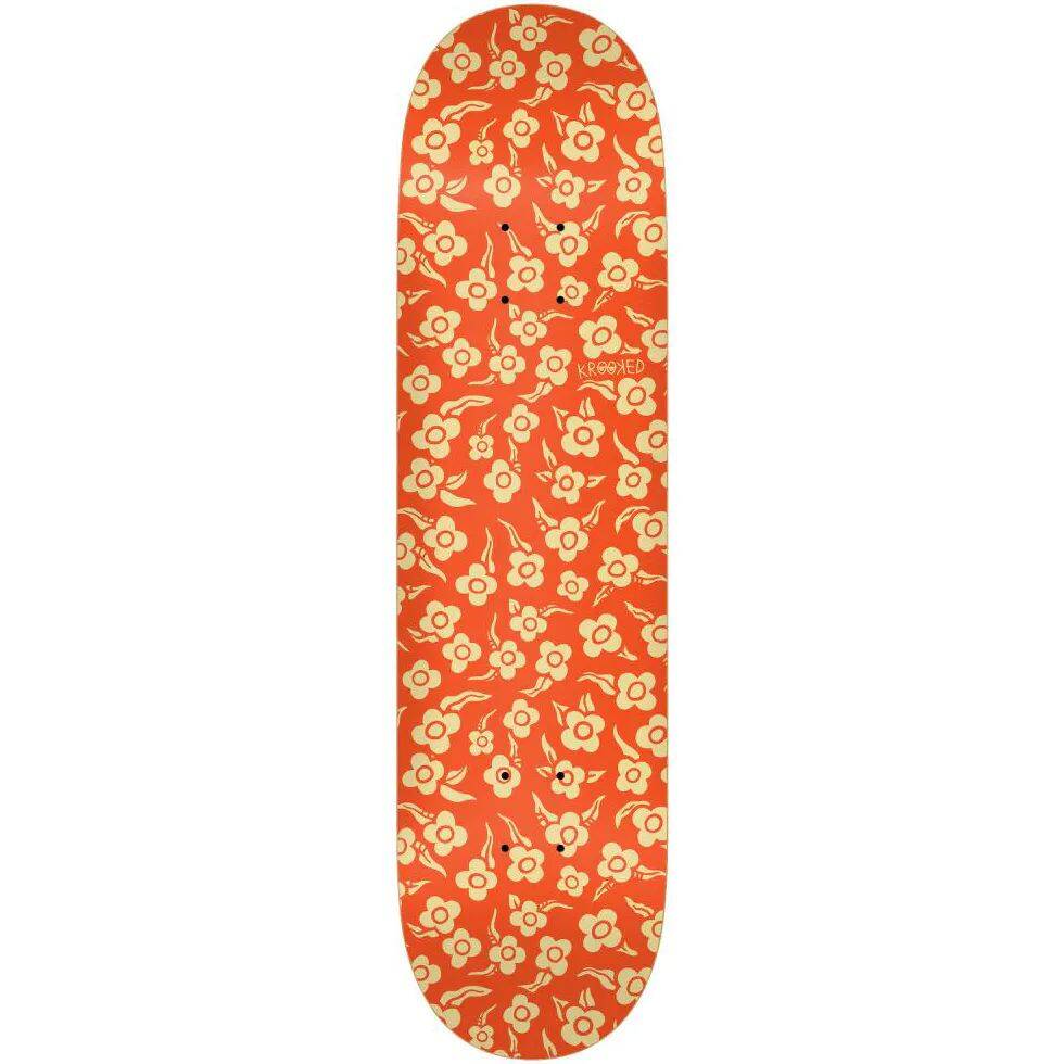 Krooked Flowers Price Point Skateboard Deck - Orange 8.06''