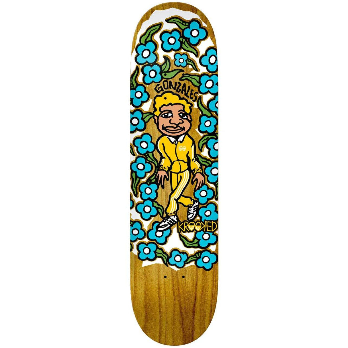 Krooked Gonz Sweatpants Skateboard Deck - Multi 8.5''