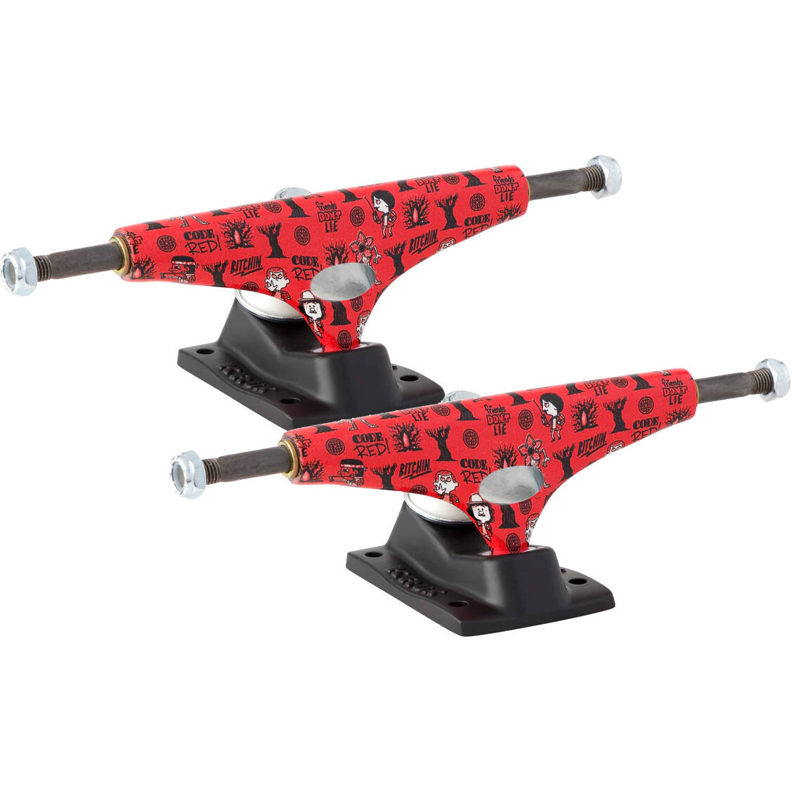 Krux x Stranger Things K5 Code Red Skateboard Trucks - 8"