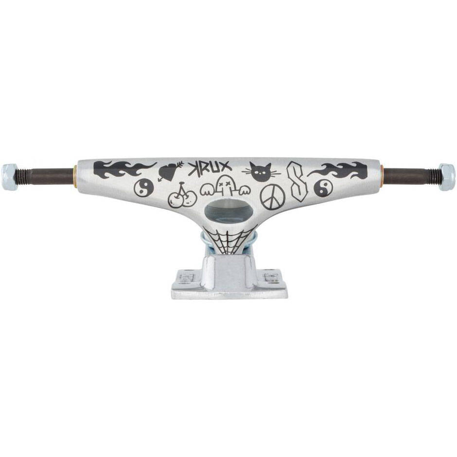 Krux K5 Doodle Skateboard Trucks - Silver 8"