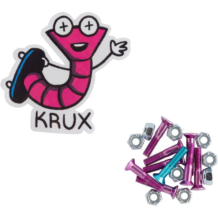 Krux Krome 1'' Phillips Skateboard Truck Bolts - Pink