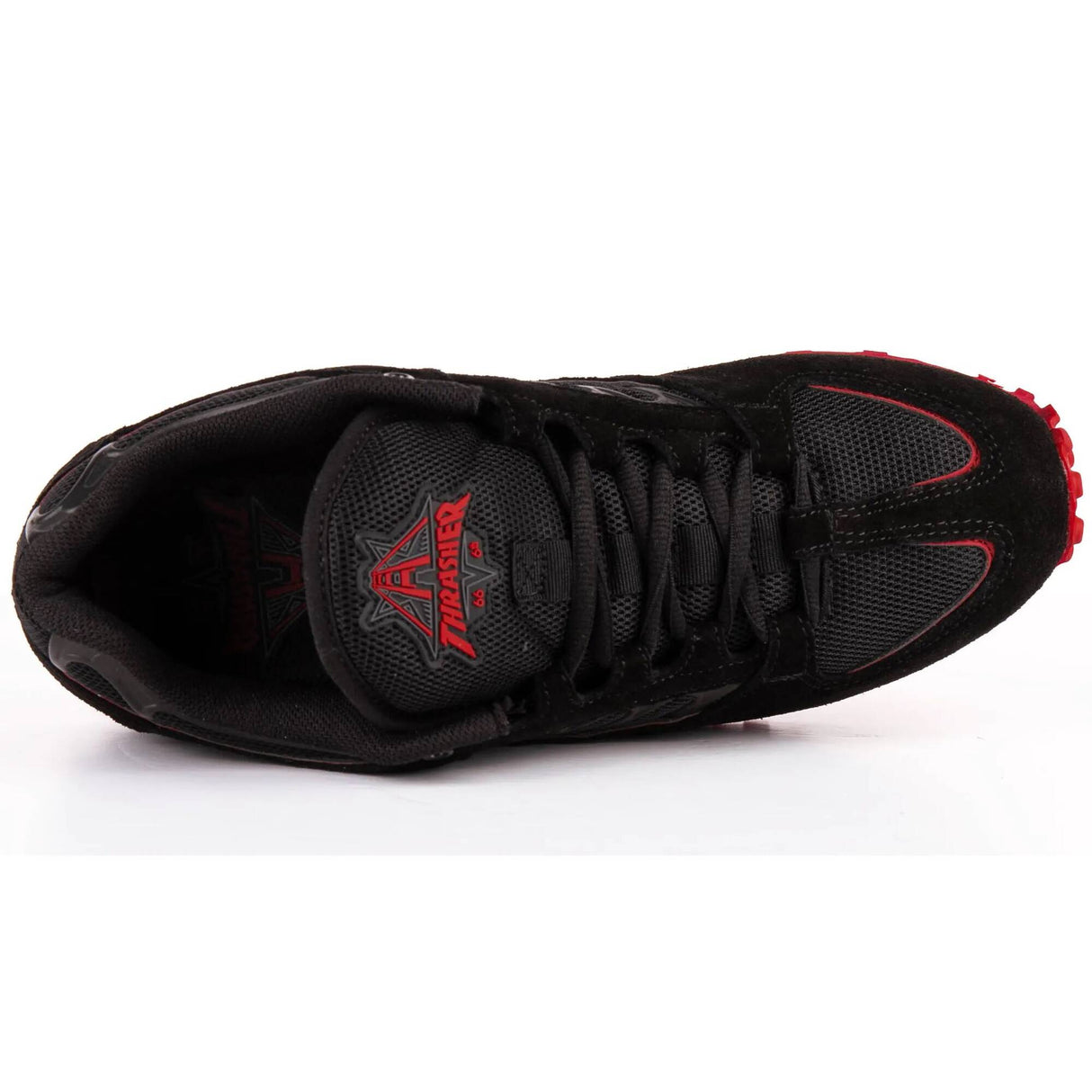 Lakai Carroll x Thrasher x Vibram Skate Shoes - Black/Red Suede