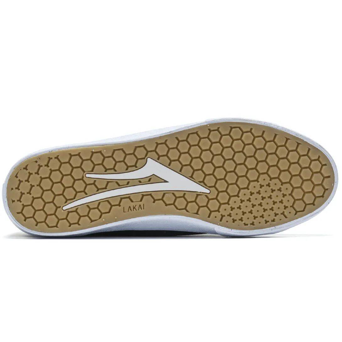 Lakai Newport Skate Shoes - Black/Gold Suede