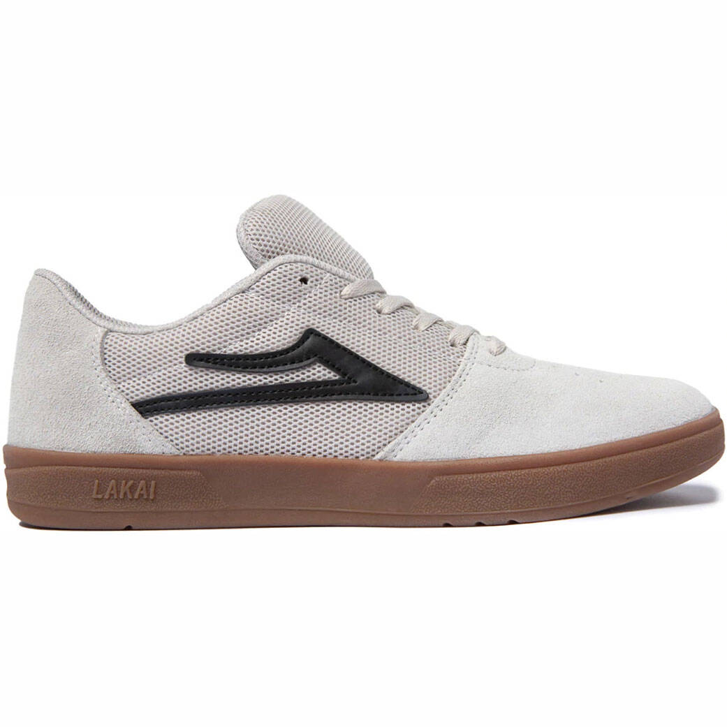 Lakai Brighton Skate Shoes - White/Gum Suede