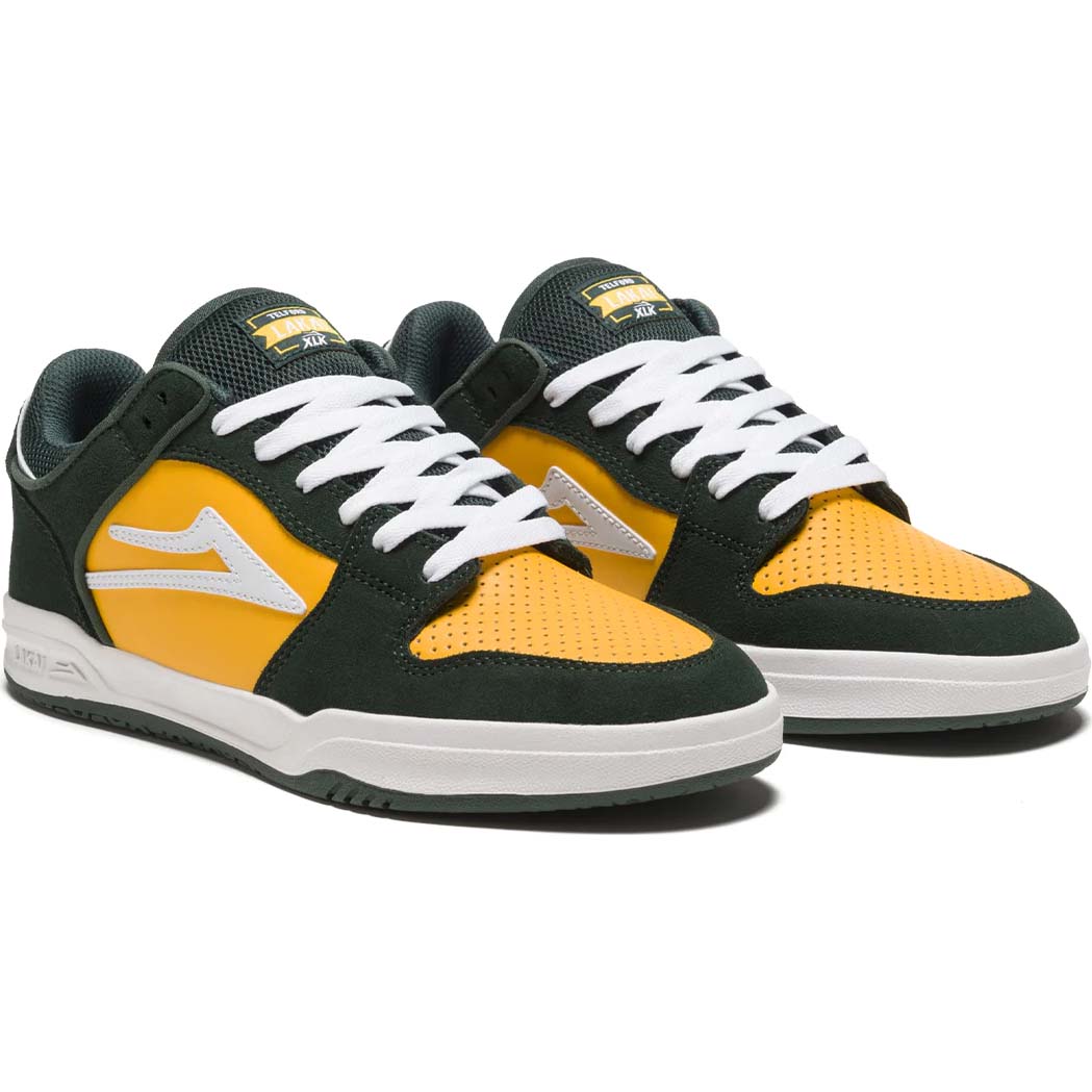 Lakai Telford Low Skate Shoes - Pine/Yellow Suede