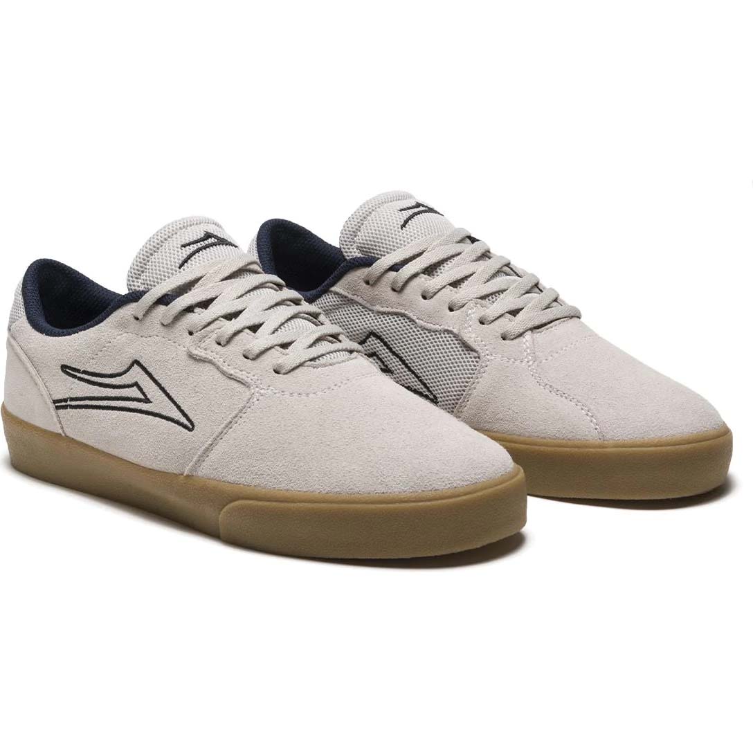 Lakai Cardiff Skate Shoes - White/Gum Suede