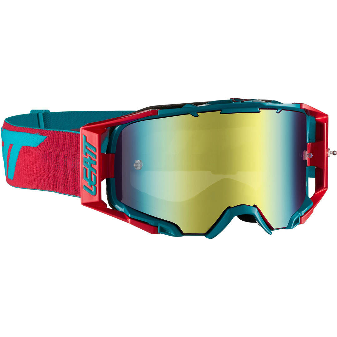 Leatt Velocity 6.5 Iriz Goggles - Red/Teal Blue UltraContrast