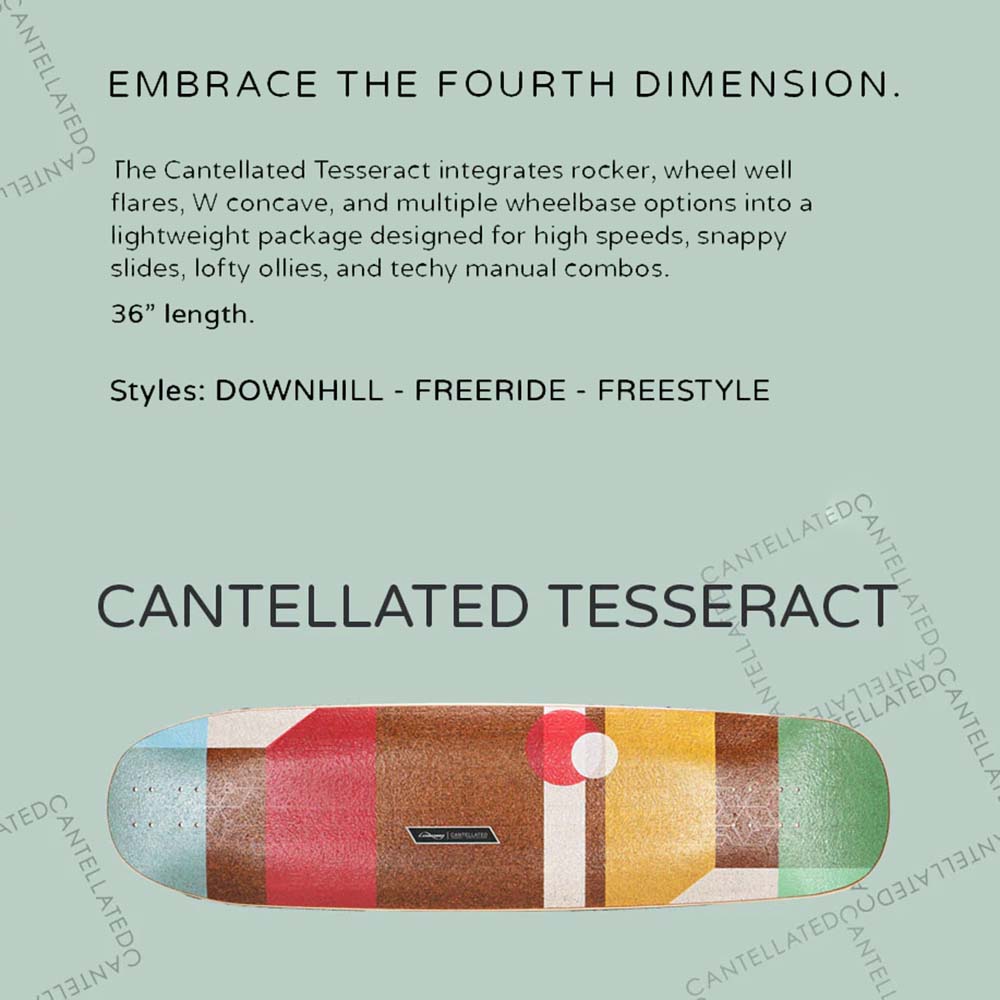 Loaded Cantellated Tesseract Longboard Deck