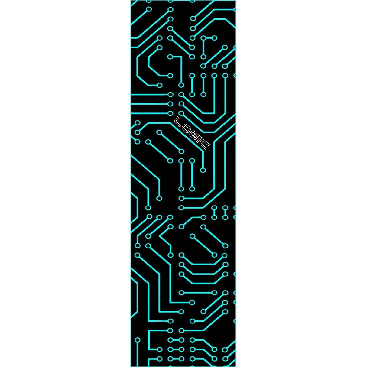 Logic Circuit Scooter Grip Tape - Black/Teal